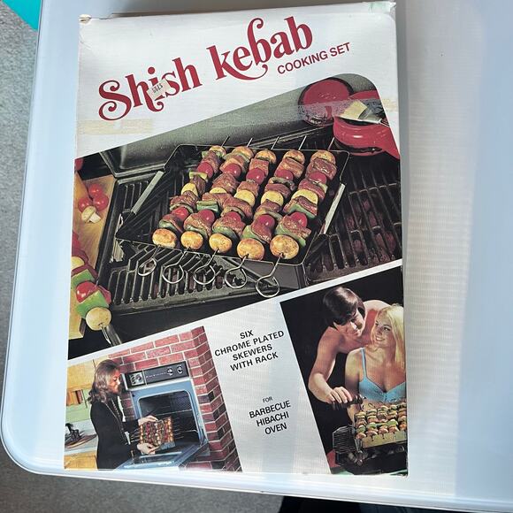 Vintage Summit Shish Kebab Chrome Plated Cooking Set 6 Skewers in box - 1970's - Picture 1 of 10